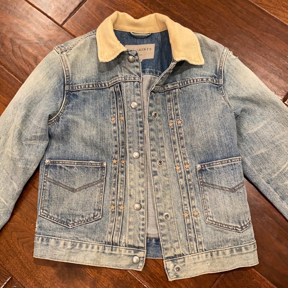 All Saints Serene Jean Jacket in Vintage Star Size Small